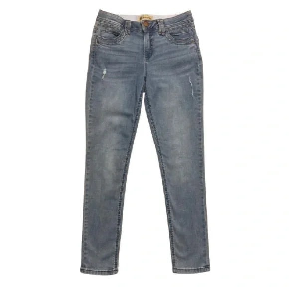 Democracy "Ab" Technology Light Wash Distressed Skinny Jeans - Picture 1 of 11